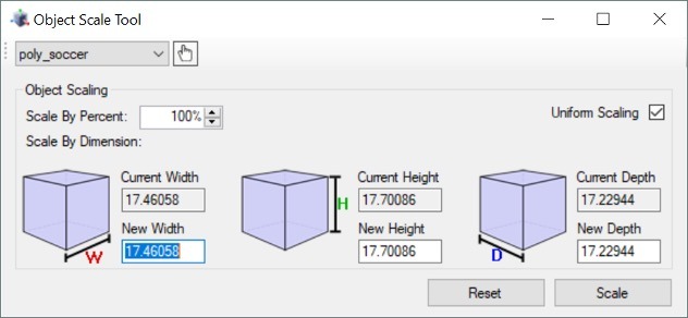 Santos Object Scale Tool